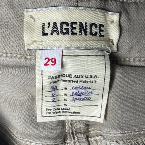 L'AGENCE | Margot High Rise Skinny Ankle Stretch Jeans in Biscuit - Picture 8 of 9